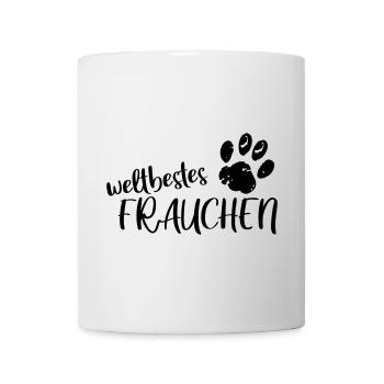 weltbestes Frauchen - Tasse - Weiß - Vorne