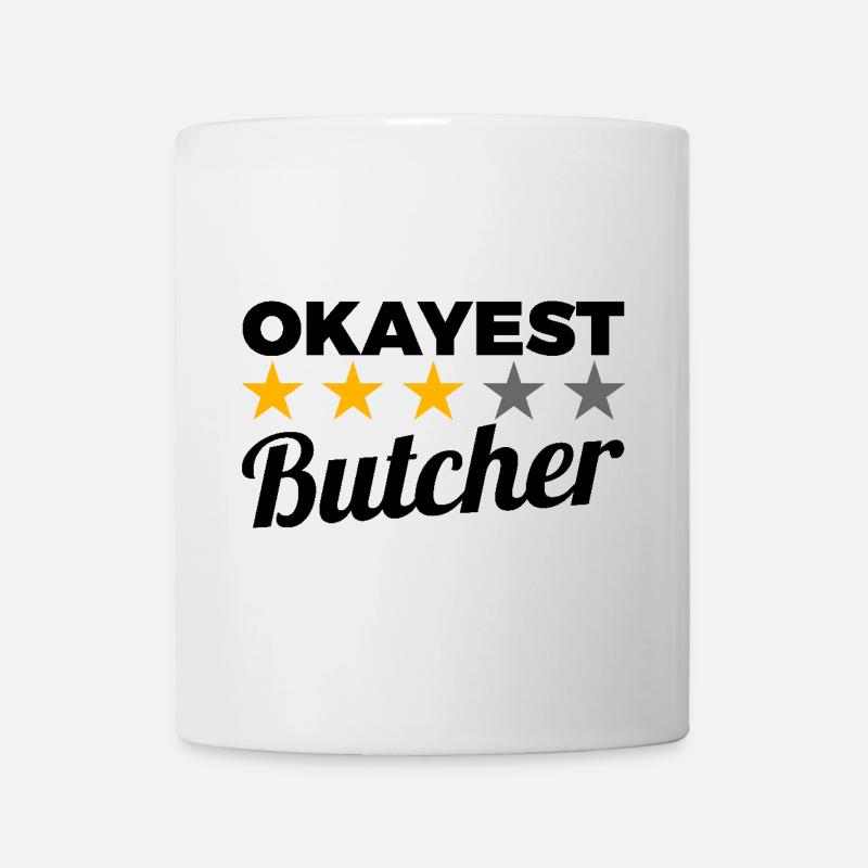 Durchschnittlicher Fleischer - Tasse - Weiß