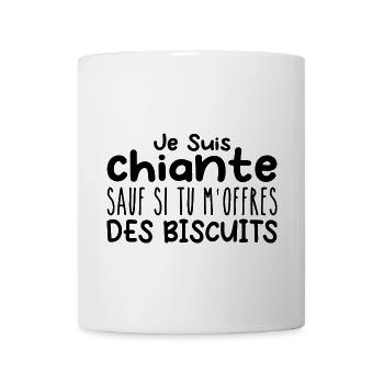 Woman who adores: Cookies. Funny Design Humor - Mug - white - Front