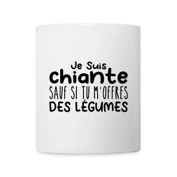 Woman who adores: Vegetables. Funny Design Humor - Mug - white - Front