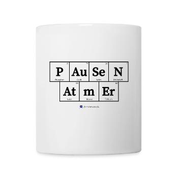 Pausen Atmer (helle Stoffe) - Tasse - Weiß - Vorne
