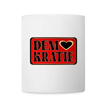 DEMOKRATIE HALTUNG WÄHLEN - Tasse - Weiß - Vorne