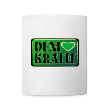HALTUNG HERZ DEMOKRATIE - Tasse - Weiß - Vorne
