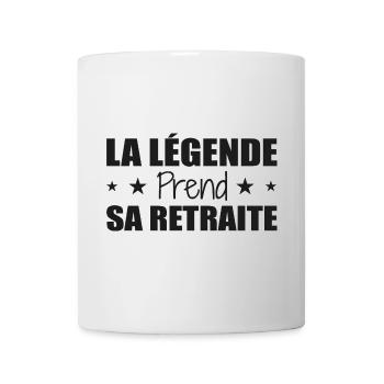 La légende prend sa retraite pension retraité - Mug blanc - blanc - Devant