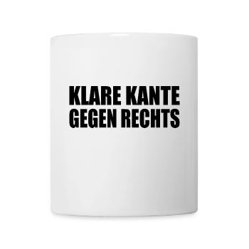 klare kante gegen rechts - Tasse - Weiß - Vorne