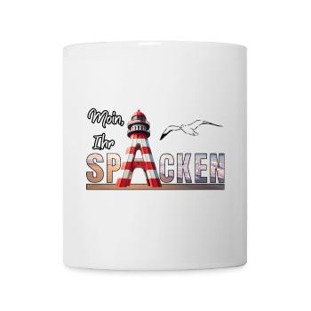 Moin Ihr Spacken Black - Tasse - Weiß - Vorne