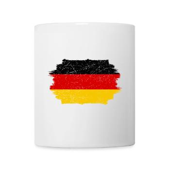 Drapeau allemand Art au pinceau - Mug blanc - blanc - Devant