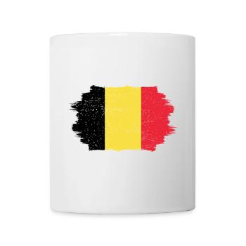 Belgian Flag Brush Stroke - Mug - white - Front