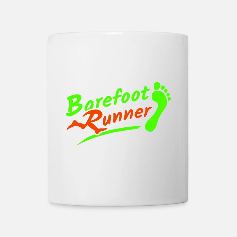 Barfuß Läufer Barefoot Runner 2005 2-farbig - Tasse - Weiß