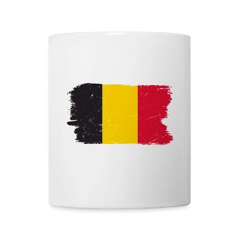 Belgian Flag Brush Stroke - Mug - white - Front