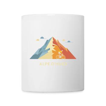 Radfahrer Alpe d'Huez Kunst - Tasse - Weiß - Vorne