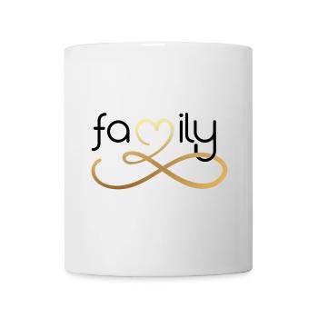 Goldene Unendlichkeit mit Herzmotiv - Tasse - Weiß - Vorne