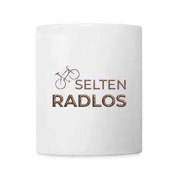 selten radlos geschenk fahrrad shirt 3d kupfer - Tasse - Weiß - Vorne