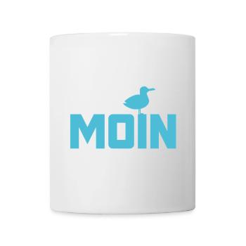 Moin Seagull Ahoy Mer du Nord Côte de la mer Baltique Plage de vacances - Mug blanc - blanc - Devant