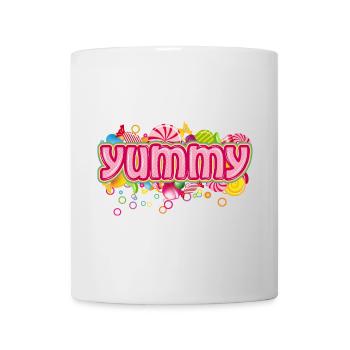 Yummy – candy-colored typography for those with a sweet tooth - Mug - white - Front