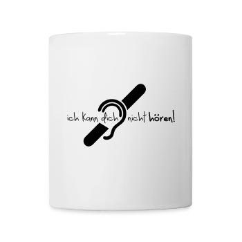 Ich kann dich nicht hören. Limited hearing. - Mug - white - Front
