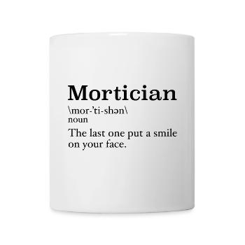 Mortician Definition Mortuary Science Student - Mug - white - Front