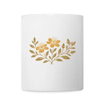 Johanniskraut - Botanisches Design für Mittsommer - Tasse - Weiß - Vorne