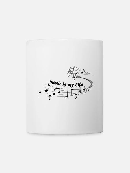 music is my life - Tasse - Weiß