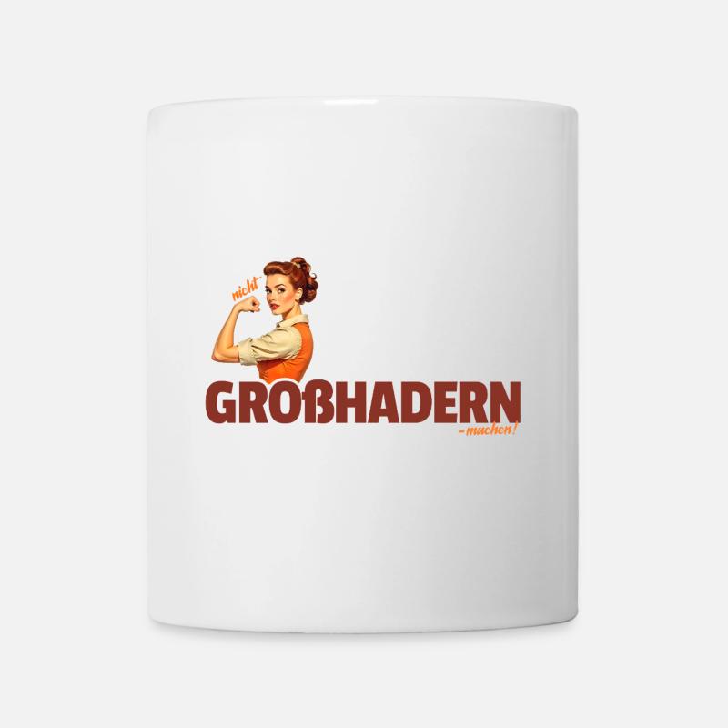 Pinup Kraft Retro Großhadern - Tasse - Weiß
