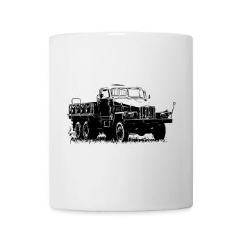 Camion à plateau IFA G5 – Icône de voiture classique du DD - Mug blanc - blanc - Devant