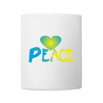 Peace Heart Peace Peace Sign - Mug - white - Front