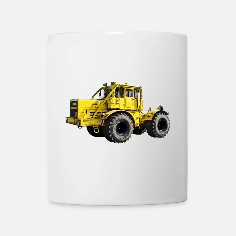 Gelbe Kraftmaschine K700 Traktor - Tasse - Weiß