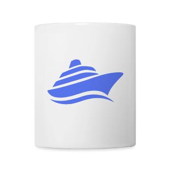 Silhouette minimaliste croisière croisière - Mug blanc - blanc - Devant