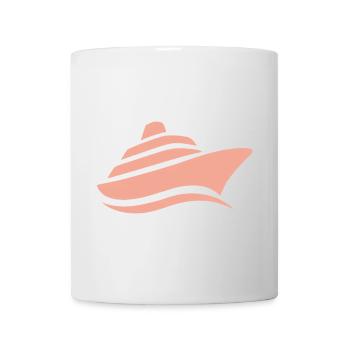 Silhouette minimaliste croisière croisière - Mug blanc - blanc - Devant