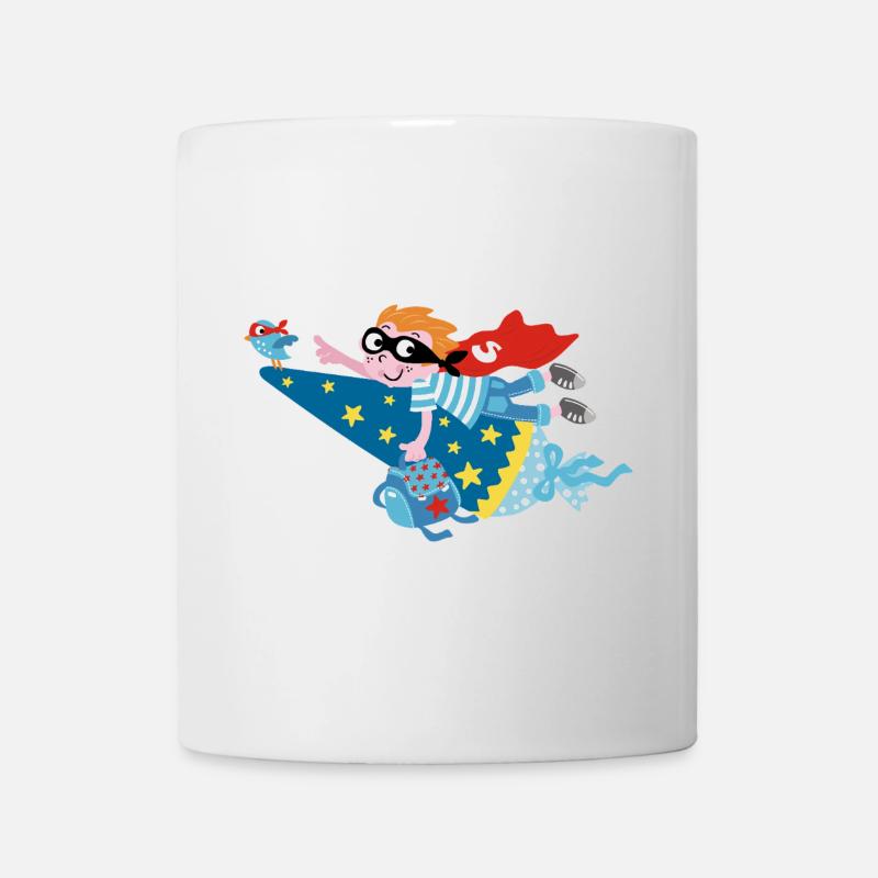 Superheld 2025! Hurra ich bin ein Schulkind! - Tasse - Weiß