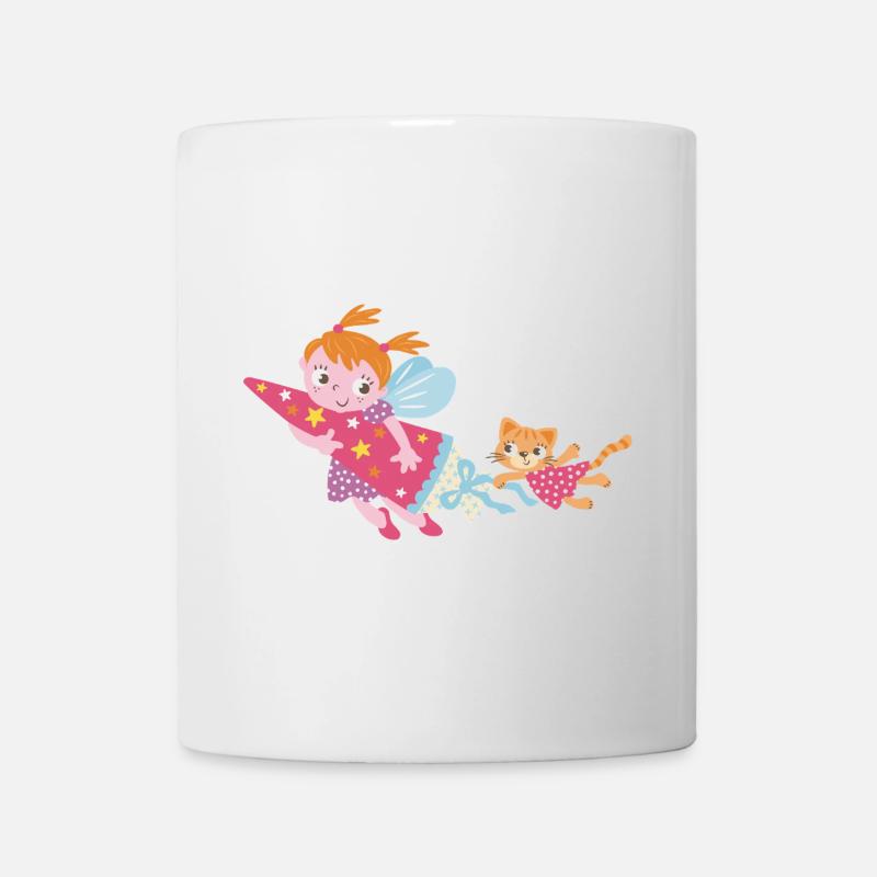 Einschulung Fee, Hurra ich bin ein Schulkind! - Tasse - Weiß