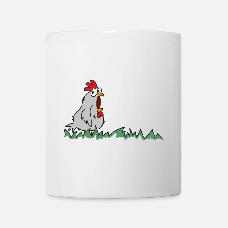 wüde henn Hendl this lustig huhn henne - Tasse - Weiß