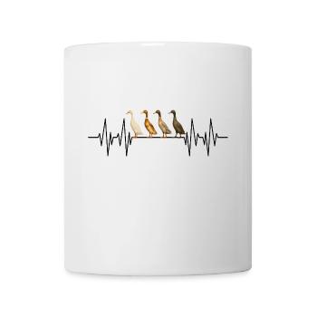 Runner Ducks Heartbeat Indian Ducks - Mug - white - Front