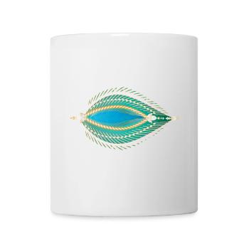 Filigranes orientalisches Blattornament - Tasse - Weiß - Vorne