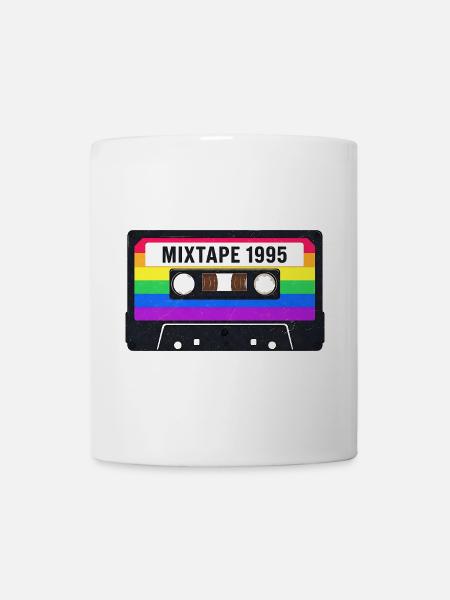 Kassette Mixtape 80s 90s Nostalgie - Tasse - Weiß
