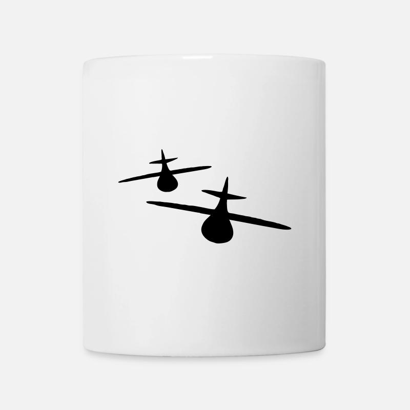 Deux avions - Mug blanc - blanc