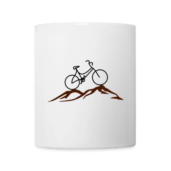 Le vélo de montagne - Mug blanc - blanc - Devant
