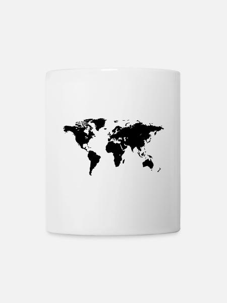 World Map - Tasse - Weiß