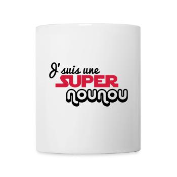 J'suis une super nounou - Mug blanc - blanc - Devant