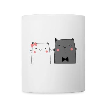 Katte Par Par Par Bryllup Par Bryllup - Kop/krus - hvid - Foran
