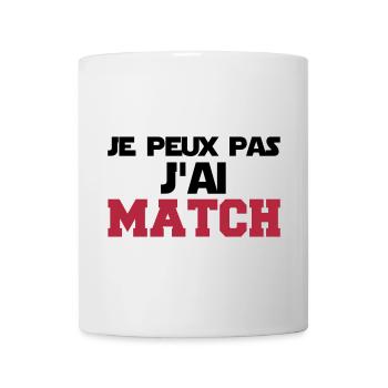 je peux pas j'ai match - Mug blanc - blanc - Devant