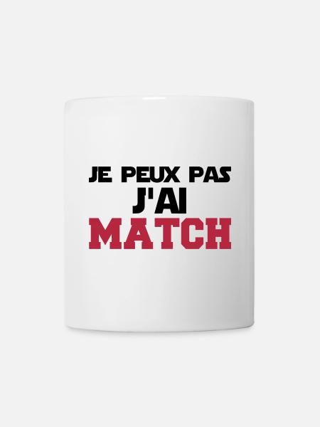 je peux pas j'ai match - Mug blanc - blanc