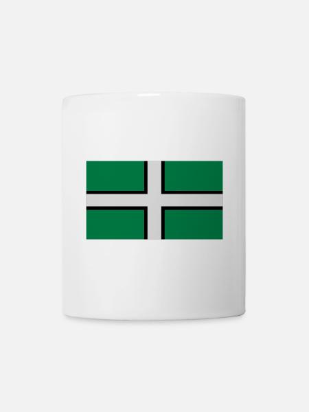 Saint Petroc's Flag - Flag of Devon - Mug - white