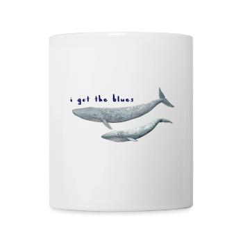 Ich habe den Blues Wale - Wale. baleines - Tasse - Weiß - Vorne