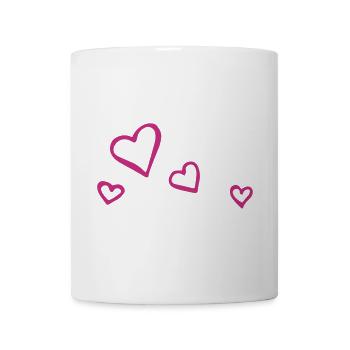 Herzen hochzeitstag Heirat - Tasse - Weiß - Vorne