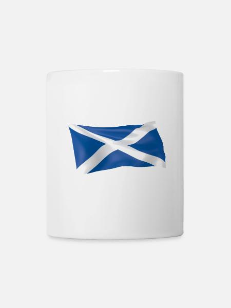 Schottische Flagge für Schottland - Tasse - Weiß