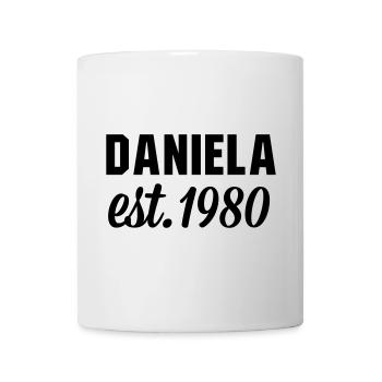 Daniela est 1980 - Tasse - Weiß - Vorne
