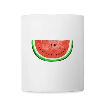 Smiley Wassermelone - Sommer - Früchte - Melone - Tasse - Weiß - Vorne
