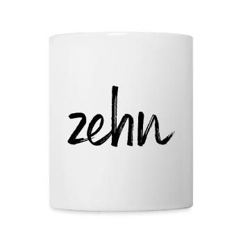 zehn 10 Geburtstag Geschenk Zahl - Tasse - Weiß - Vorne