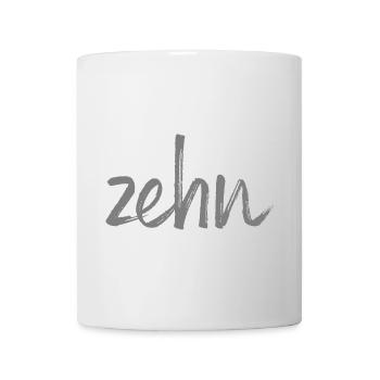 zehn 10 Geburtstag Geschenk Zahl - Tasse - Weiß - Vorne